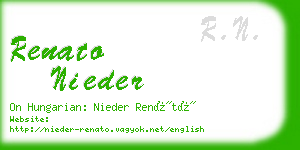 renato nieder business card